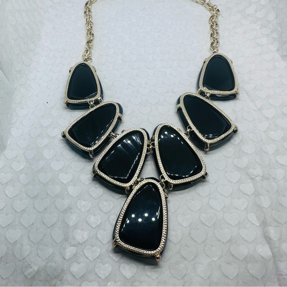 Kendra Scott Iridescent gold purple blue green Harlow Necklace - Picture 10 of 12